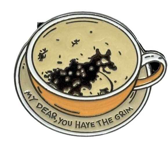 Harry Potter Grim Tea Cup Enamel Pin My Dear You Have The Grim Collectible - Picture 1 of 6